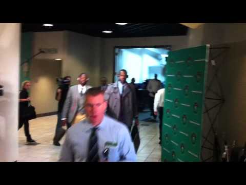 D. Wade and Lebron Arrive In Beantown